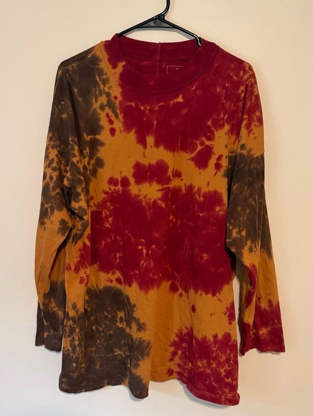 We The Free Be Free Tie Dye Oversized Long Sleeve Tee Large